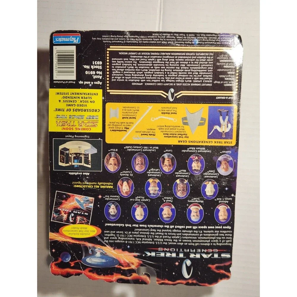 Vintage Star Trek Playmates Action Figures Lot of 3 Sealed 1994–1996